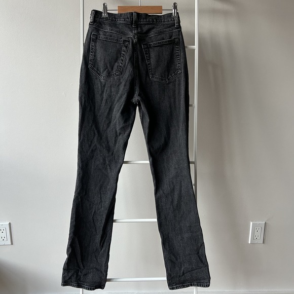 ABERCROMBIE & FITCH 90s Straight Ultra High Rise Sz 27/4R Black Jeans CrissCross - Picture 3 of 12